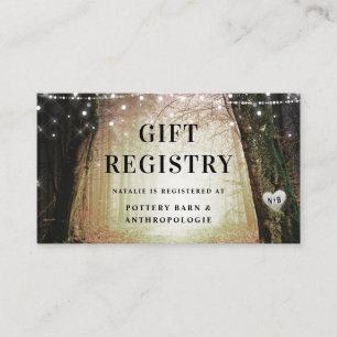 Evermore   Enchanted Forest Shower Gift Registry Enclosure Card