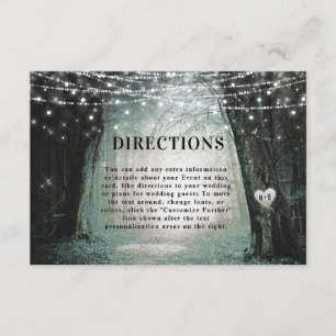 Evermore Enchanted Forest Wedding Directions Enclosure Card