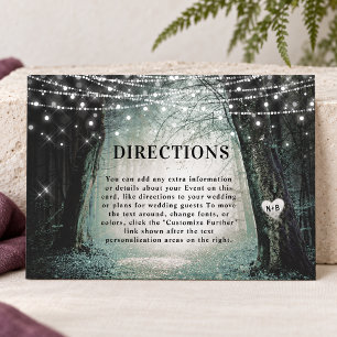 Evermore Enchanted Forest Wedding Directions Enclosure Card