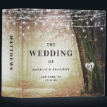 Evermore | Enchanted Forest Wedding Photo Album 3 Ring Binder<br><div class="desc">Evermore | Enchanted Fairy Forest | Amber Wedding Invitation Suite. Dreamy magical fantasy woodland, with ethereal string lights and faerie orbs glowing and sparkling all around. The image has a moonlit glow, for a romantic night wedding venue lit up. This bewitching design is sure to mesmerize your guests! The customizable...</div>