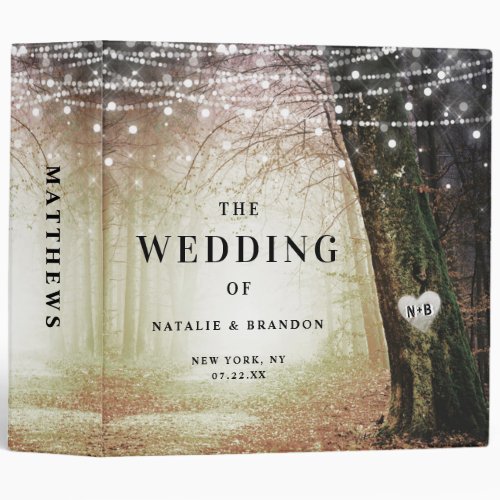 Evermore  Enchanted Forest Wedding Photo Album 3 Ring Binder
