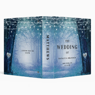 Evermore   Enchanted Forest Wedding Photo Album 3 Ring Binder