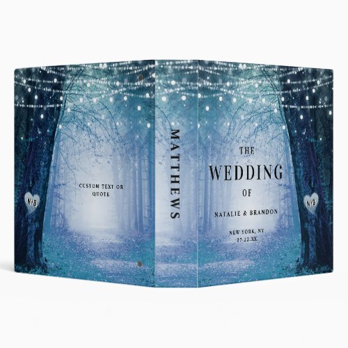 Evermore  Enchanted Forest Wedding Photo Album 3 Ring Binder