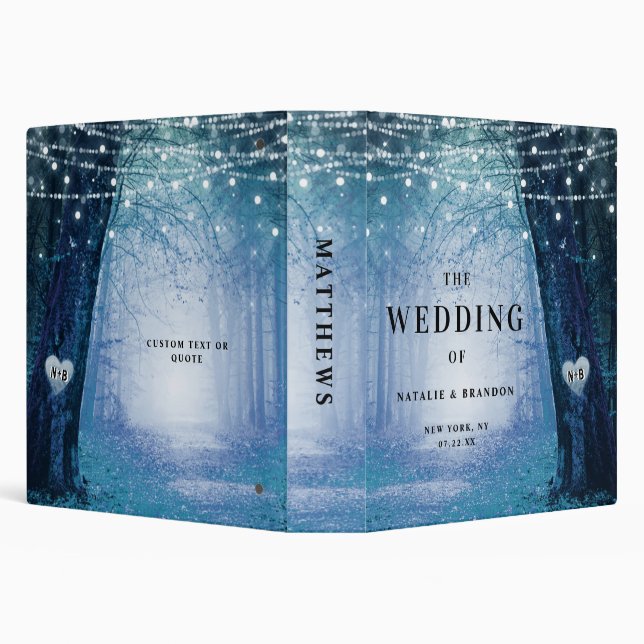 Evermore | Enchanted Forest Wedding Photo Album 3 Ring Binder (Background)