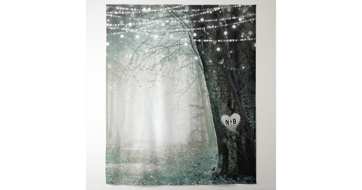 Evermore | Enchanted Forest Wedding Photo Backdrop | Zazzle.com