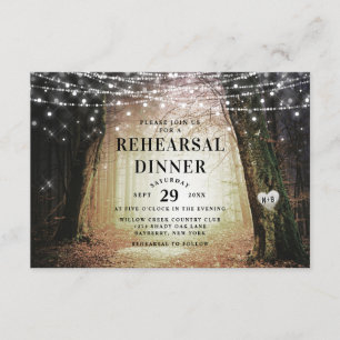 Evermore Enchanted Forest Wedding Rehearsal Dinner Invitation
