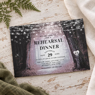 Evermore Enchanted Forest Wedding Rehearsal Dinner Invitation