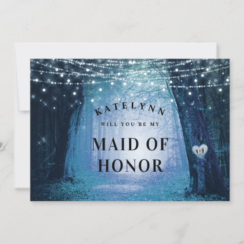 Evermore  Enchanted Maid of Honor Proposal Card