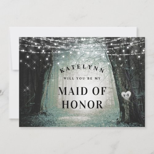 Evermore  Enchanted Maid of Honor Proposal Card
