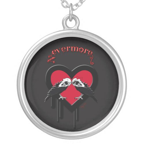 Evermore Red Silver Plated Necklace