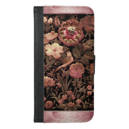 Eversprings Floral Bird Girly Monogram iPhone 6/6s Plus Wallet Case