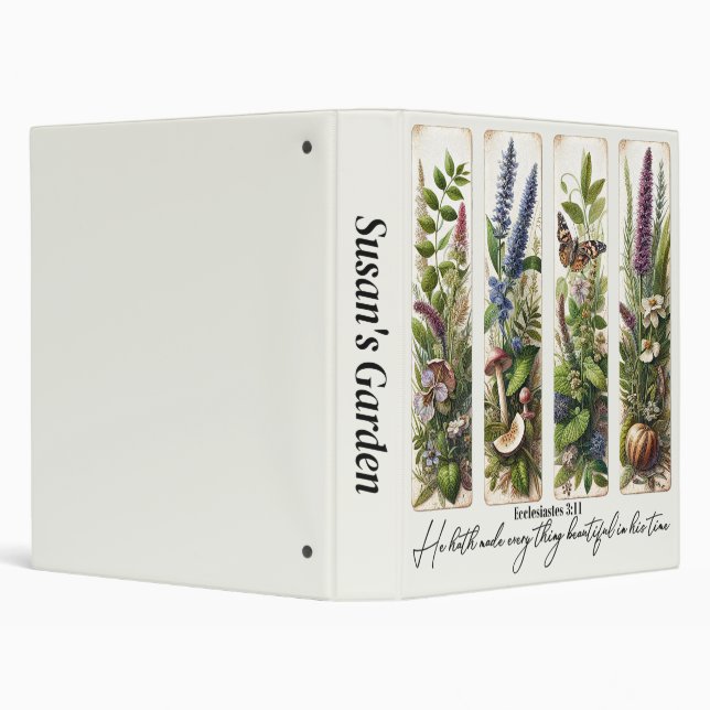 Everthing beautiful in His time botanical 3 Ring Binder (Background)
