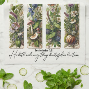 Everthing beautiful in His time botanical Kitchen Towel