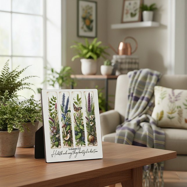 Everthing beautiful in His time botanical Plaque (Creator Uploaded)