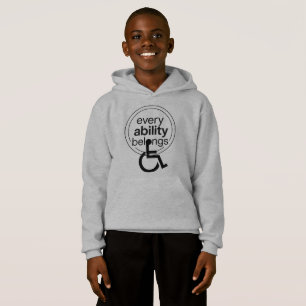 Every Ability Belongs Inclusive Minimalist Hoodie