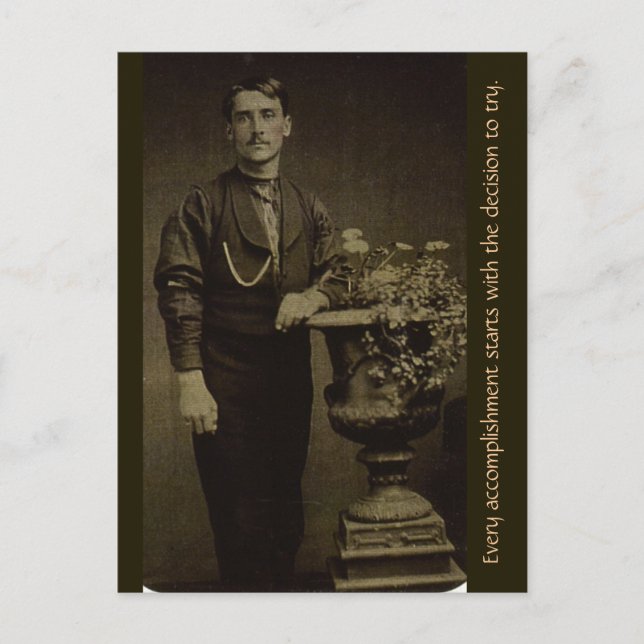 Every Accomplishment Starts with the Decision... Postcard (Front)