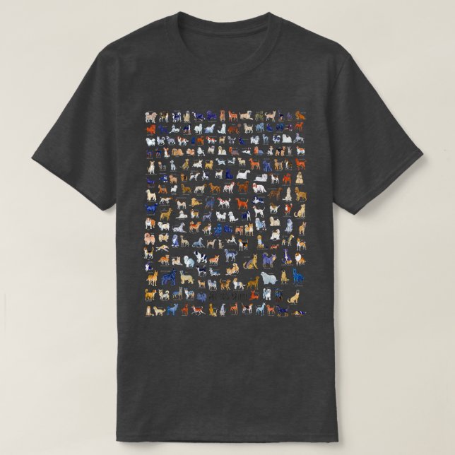 Every AKC Dog Breed  T-Shirt (Design Front)