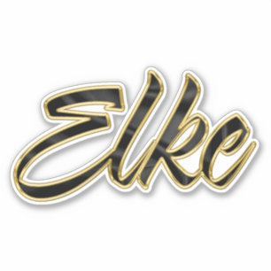Every black gold lettering decal sticker
