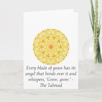 Every Blade Of Grass Has Its Angel That Bends..... Card by spiritcircle at Zazzle