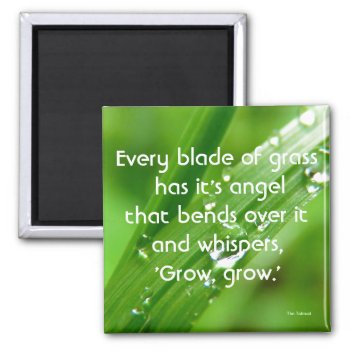 Every Blade Of Grass Quote Magnet by QuoteLife at Zazzle