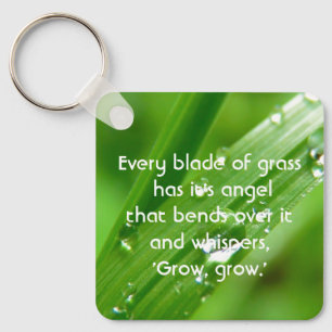 Every Blade of Grass Quote Magnet Keychain