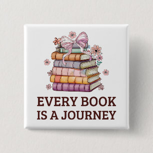 Every Book Is A Journey   English Teacher Gift Button