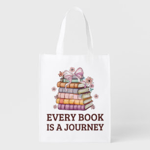 Every Book Is A Journey English Teacher Gift Grocery Bag