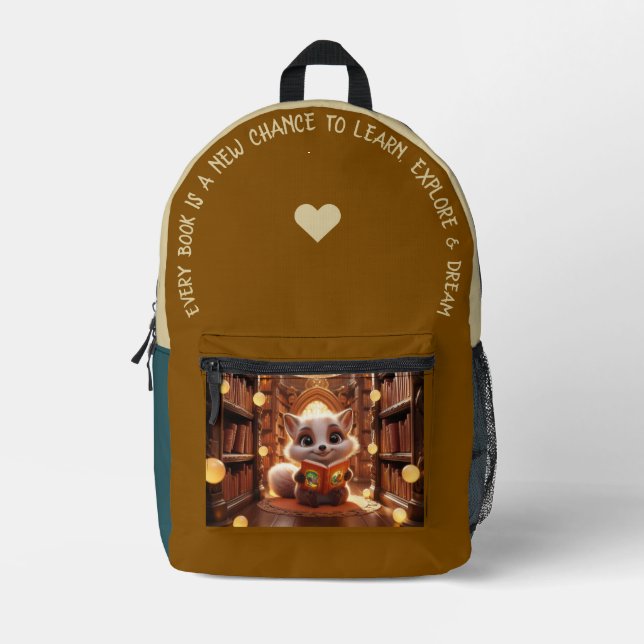 Every Book Is A New… Printed Backpack (Front)