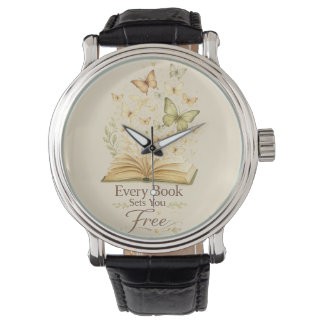 Every Book Sets You Free | Book Lover Butterfly Watch
