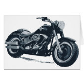 Every Boy loves a Fat Blue American Motorcycle (Front Horizontal)