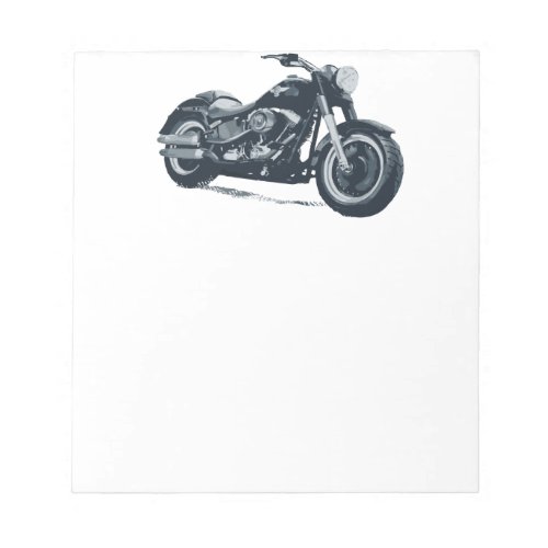 Every Boy loves a Fat Blue American Motorcycle Notepad