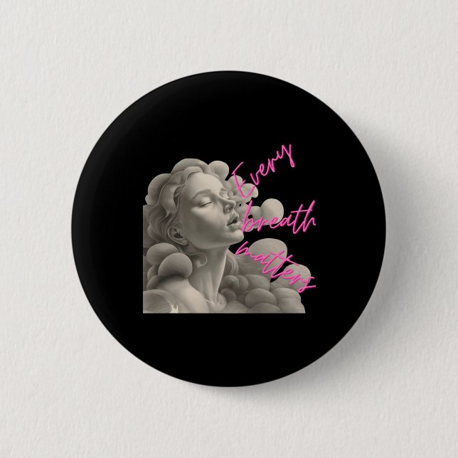 Every Breath S Gift For Fun Of Mindfulness Sticker Button (Front)