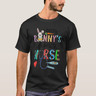 Every Bunny Favorite Nurse Heartbeat Pulse Easter T-Shirt