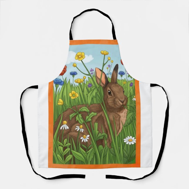 Every Bunny Loves Flowers Apron (Front)