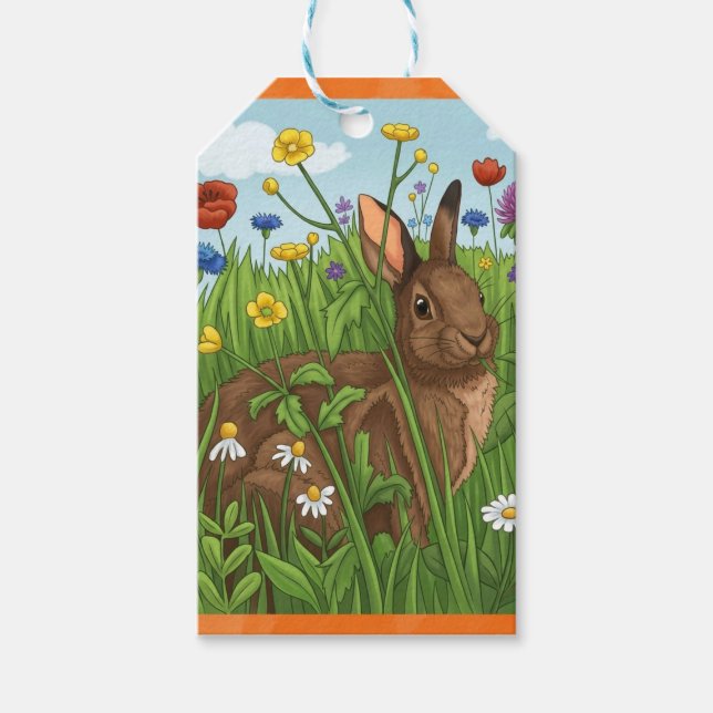 Every Bunny Loves Flowers Gift Tags (Front)