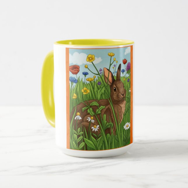 Every Bunny Loves Flowers Mug (Front Left)