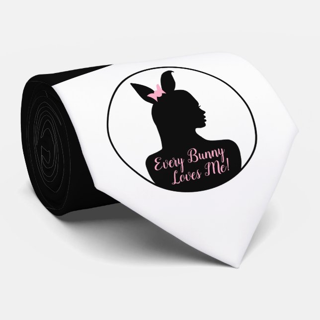 Every Bunny Loves Me! Bunny Girl Neck Tie (Rolled)