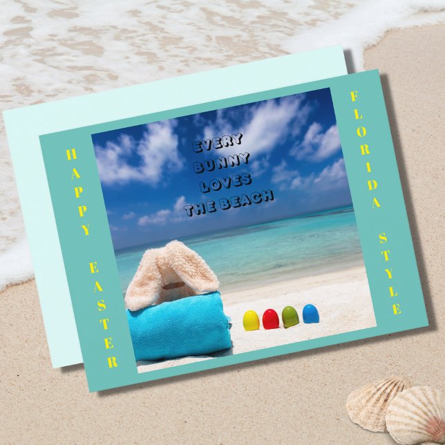 Every Bunny Loves The Beach Florida Easter  Postcard (Creator Uploaded)