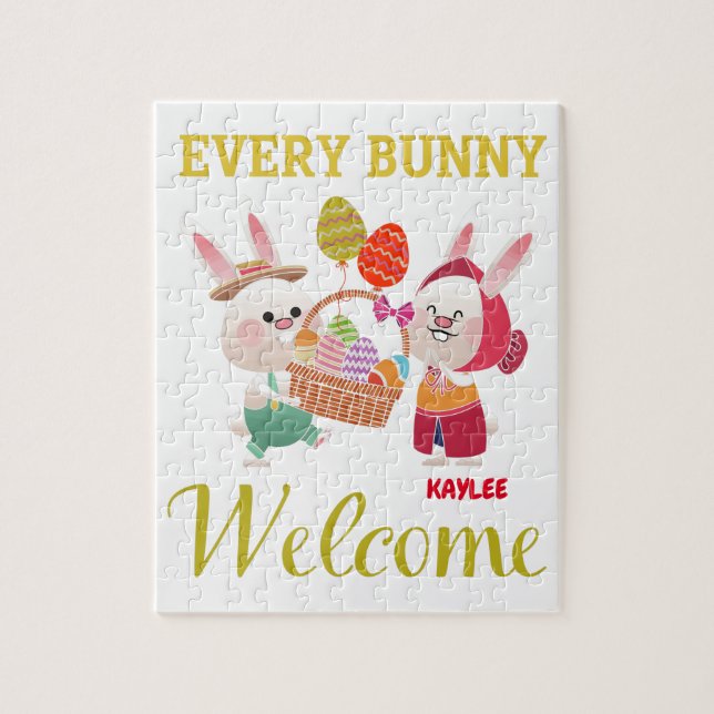 "EVERY BUNNY" PUZZLE PERSONALIZED (Vertical)