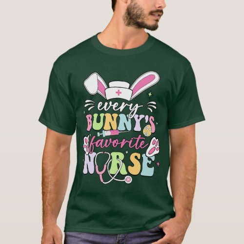 Every Bunny_s Favorite Nurse Cute Easter Bunny Nur T_Shirt