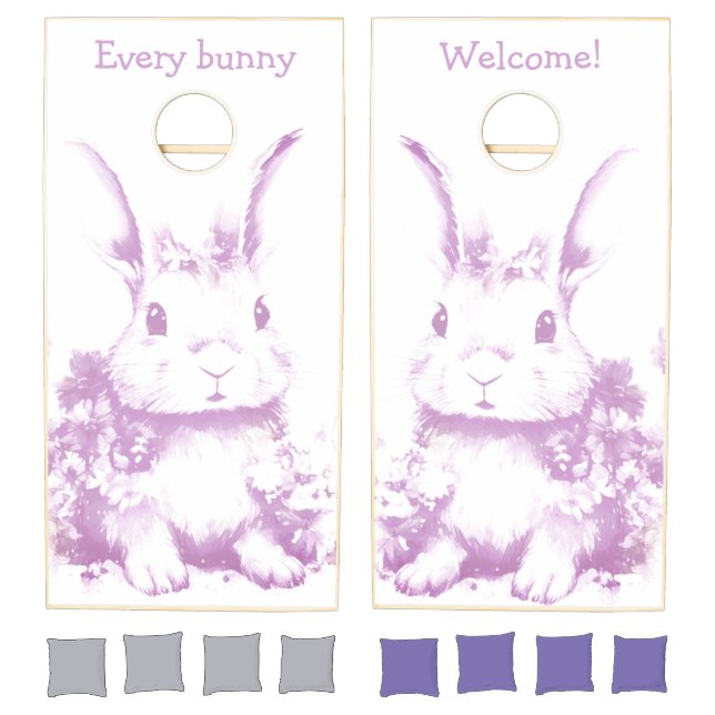 Every bunny welcome cornhole set (Set)