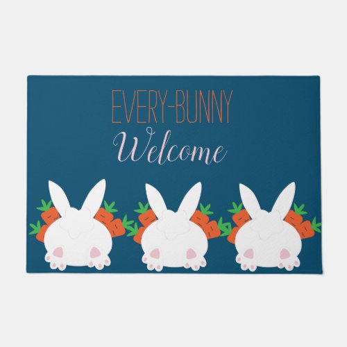 Every_Bunny Welcome Spring Home Decor Doormat