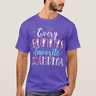 Every Bunny's Favorite Grandma Cute Hearts Happy E T-Shirt