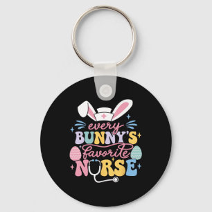 Every Bunny's Favorite Nurse Cute Easter Bunny Nur Keychain