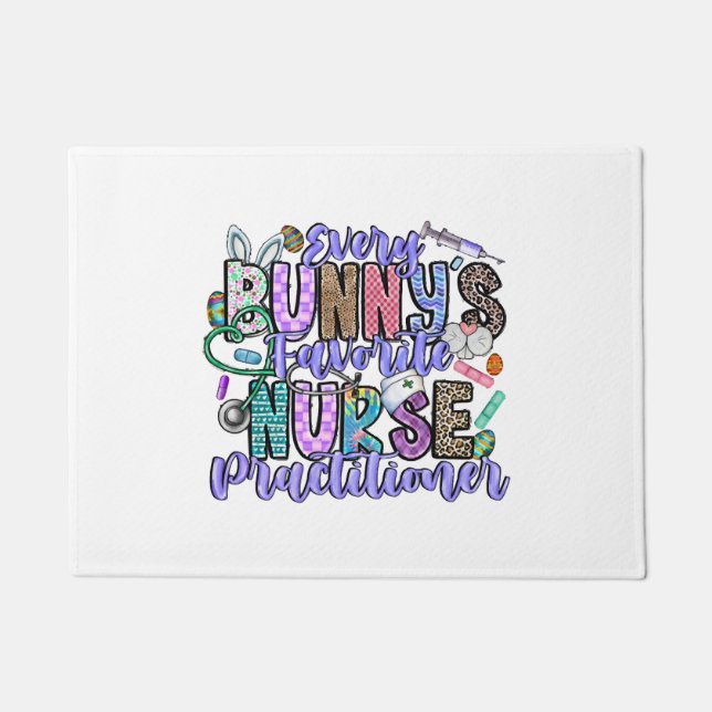 Every Bunnys Favorite Nurse Practitioner Doormat (Front)