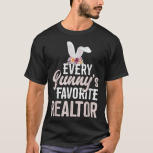 Every Bunny's Favorite Rabbit Real Estate Easter  T-Shirt