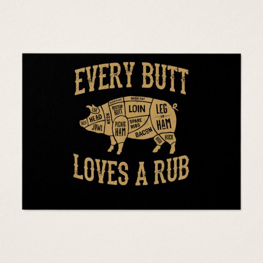 Every Butt Loves A Good Rub Funny Pig Pork BBQ (Front)