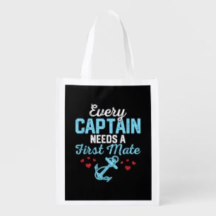 Every Captain Needs A First Mate  Grocery Bag