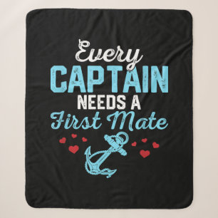 Every Captain Needs A First Mate  Sherpa Blanket