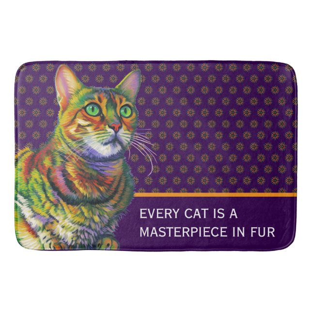 Every Cat is a Masterpiece in Fur Bath Mat (Front)